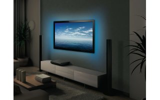 Luz ambiental mediante USB para el televisor en 2 cintas de 50 cm de luz de color RGB con contro